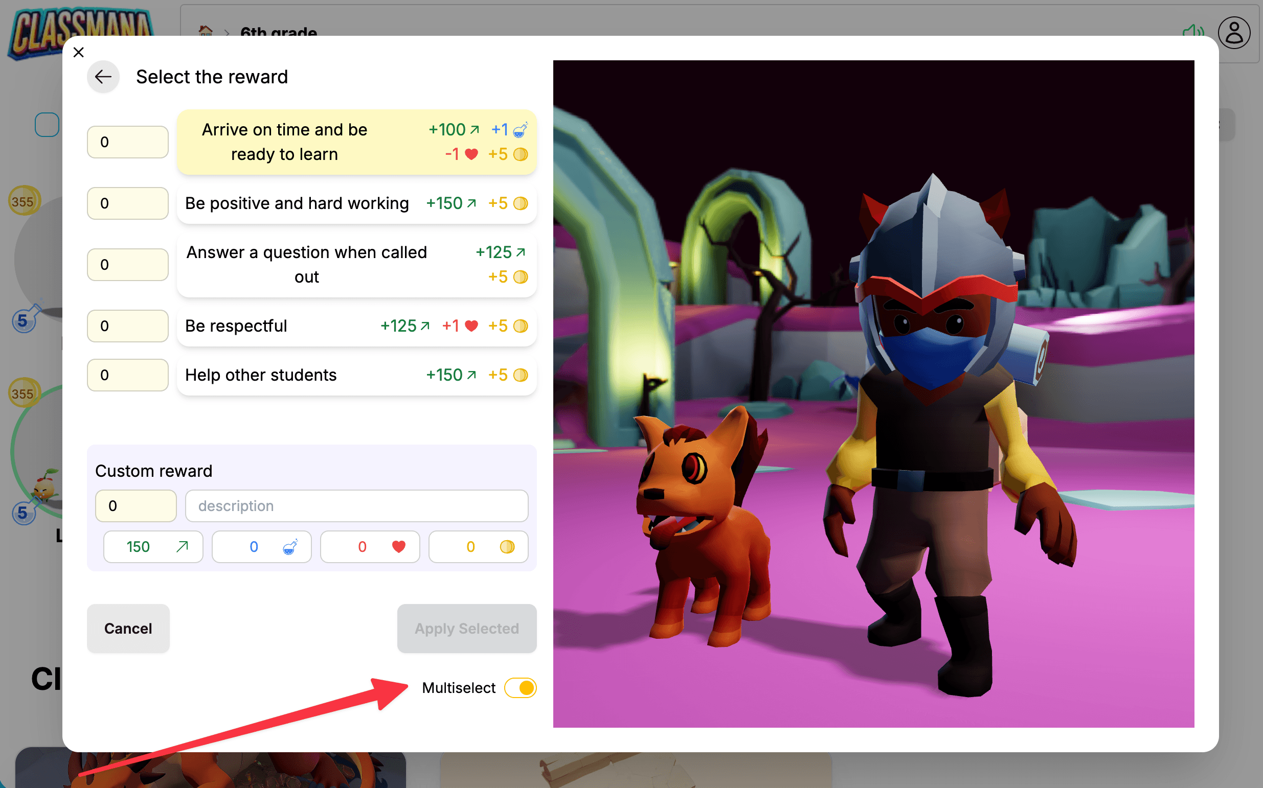 New: Give multiple rewards, powers & shop items at once!